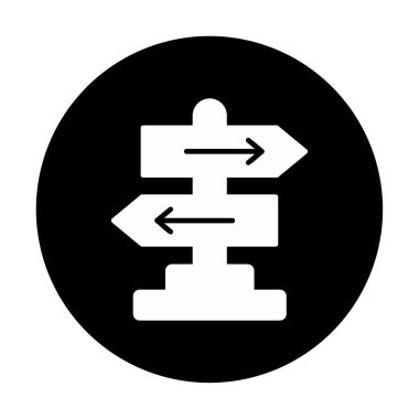 Yön düz simge, vektör illüstrasyonu