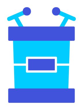 Modern Tribune simgesinin vektör çizimi                     