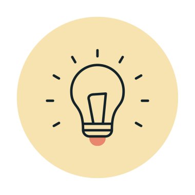 Fikir ampulü simgesi, vektör illüstrasyon tasarımı