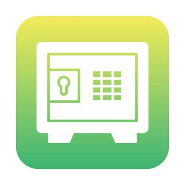 Güvenli kutu simgesi, vektör illüstrasyonu 