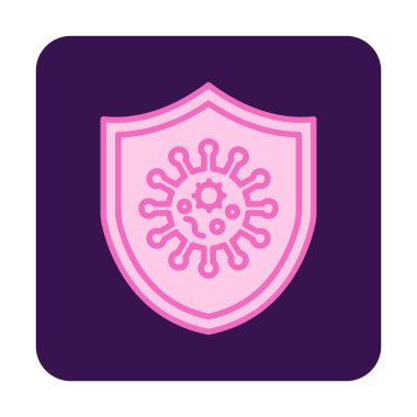 Virüs koruma simgesi vektör illüstrasyonu