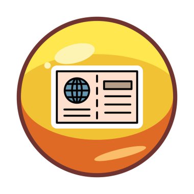 Kartpostal simgesi, vektör illüstrasyonu basit tasarım