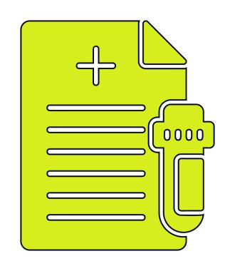 Test Raporu simgesi, vektör illüstrasyonu 