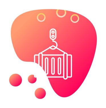 kargo kutusu simgesi, vektör illüstrasyonu basit tasarım