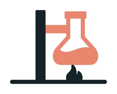 Basit Kimyasal Deney simgesi, vektör çizimi