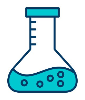 Matara ikonu. Laboratuvar ekipmanları. vektör illüstrasyonu.                     