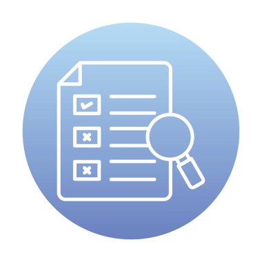 Büyütücü cam çizgi simgesi, arama konsepti