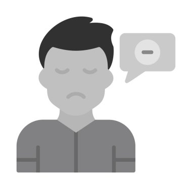 Negatif Düşünce konsepti ikon vektör çizimi