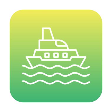 Gemi simgesi, vektör illüstrasyonu