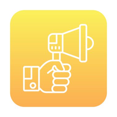 hoparlör, megafon simgesi. vektör çizim.  