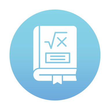 Matematik kitabı. Web simgesi basit illüstrasyon                         