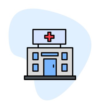 Tıp hastanesi vektör illüstrasyonu                             
