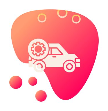 Otomobil Ayarları ikon vektör illüstrasyonu          