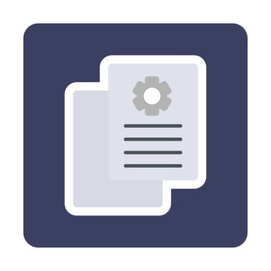 Çalışma Raporu. Web simgesi basit illüstrasyon