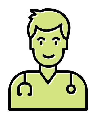 Doktor simgesinin vektör çizimi