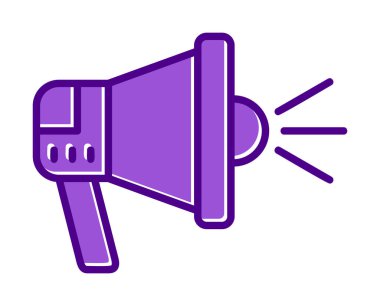 hoparlör, megafon simgesi. vektör çizim.  