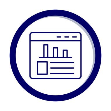 İstatistik simgesinin web vektör çizimi           