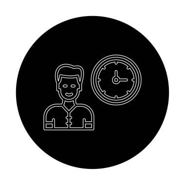 Çalışma Zamanı web simgesi vektör illüstrasyonu