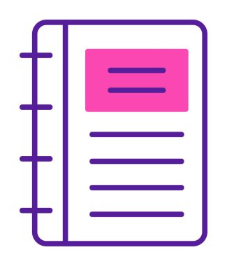 Not defteri web simge vektör çizim