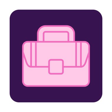 Çanta. Web simgesi basit illüstrasyon