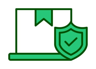 İşaretleme simgesi, vektör illüstrasyonlu kutu 