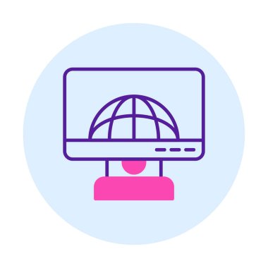 Global News web simgesi vektör illüstrasyonu                