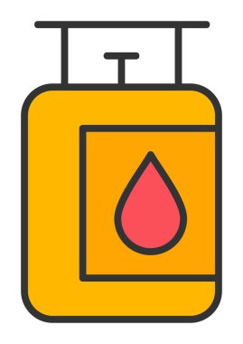 gaz tankı ikonu vektör illüstrasyonu