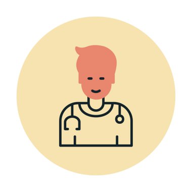 Doktor simgesinin vektör çizimi