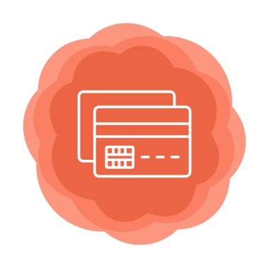 Düz kredi kartı ikonu. düz dizayn 