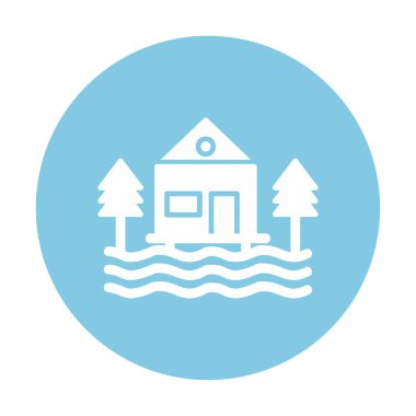 Bir Resort simgesinin vektör illüstrasyonu