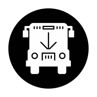 bus simgesi, vektör illüstrasyonu