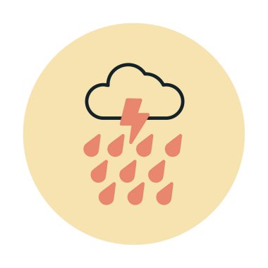 yağmur simgesi, vektör illüstrasyonu  