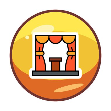 sahne ikonu vektör illüstrasyonu