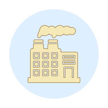 Factory icon, vector illustration simple design