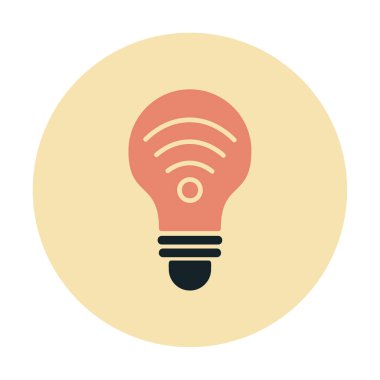Ampul Ağı simgesi basit bir çizim. Akıllı Ampul                                                     