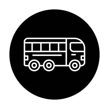 bus simgesi, vektör illüstrasyonu