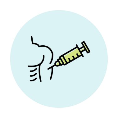 Aşılama web simgesi, vektör illüstrasyonu