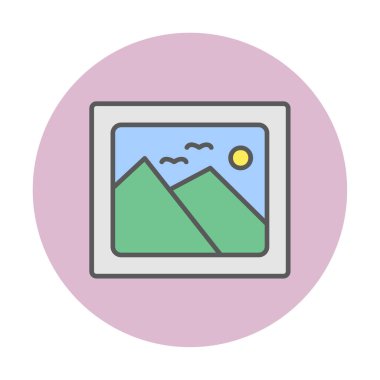 Galeri simgesi, web vektör illüstrasyonu