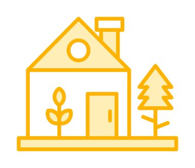 Ağ ve mobil uygulama tasarımınız için beyaz arkaplanda izole edilmiş yeşil ev simgesi vektörü, ev logosu kavramı