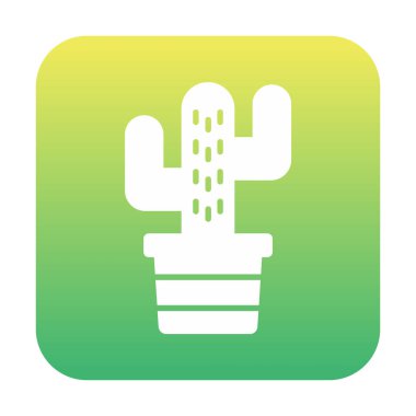 Kaktüs simgesi, basit tasarım çizimi  