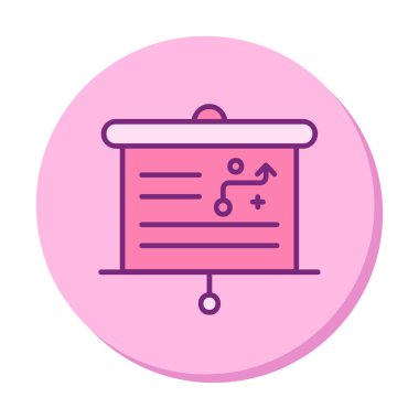 Basit Strateji simgesi, vektör illüstrasyonu