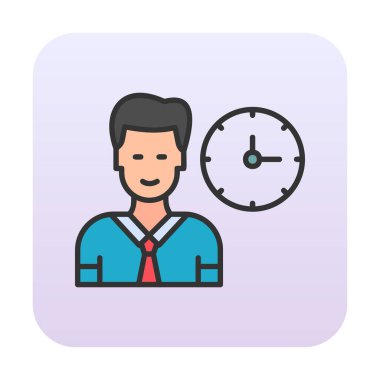 Çalışma Zamanı web simgesi vektör illüstrasyonu