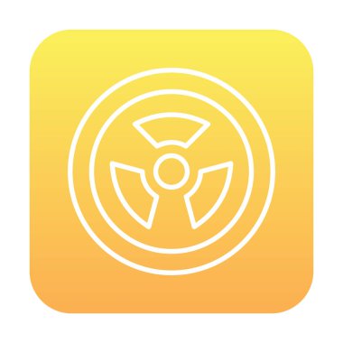 Radyasyon işareti. Web simgesi basit tasarım