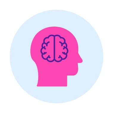 beyin ikonu vektör çizimi tasarımı