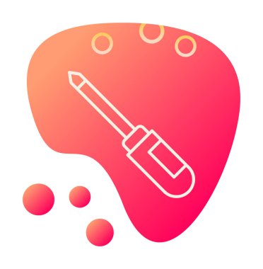 tornavida aracı izole edilmiş simge vektör çizimi