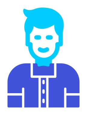 Avatar man simgesi, vektör illüstrasyonu  