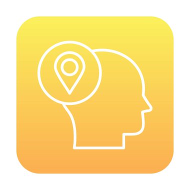 Konum düz simge vektör çizimi  