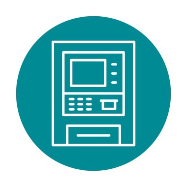 atm simge vektör illüstrasyonu 