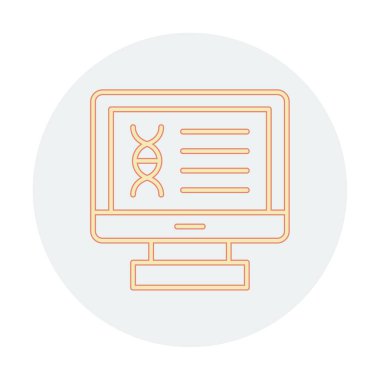 Bilgisayar vektöründe kromozom web simgesi 