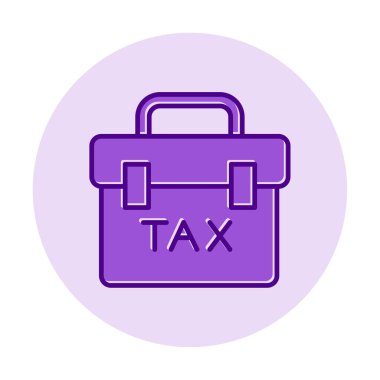 Vergi Portföy simgesi, basit siyah biçim 